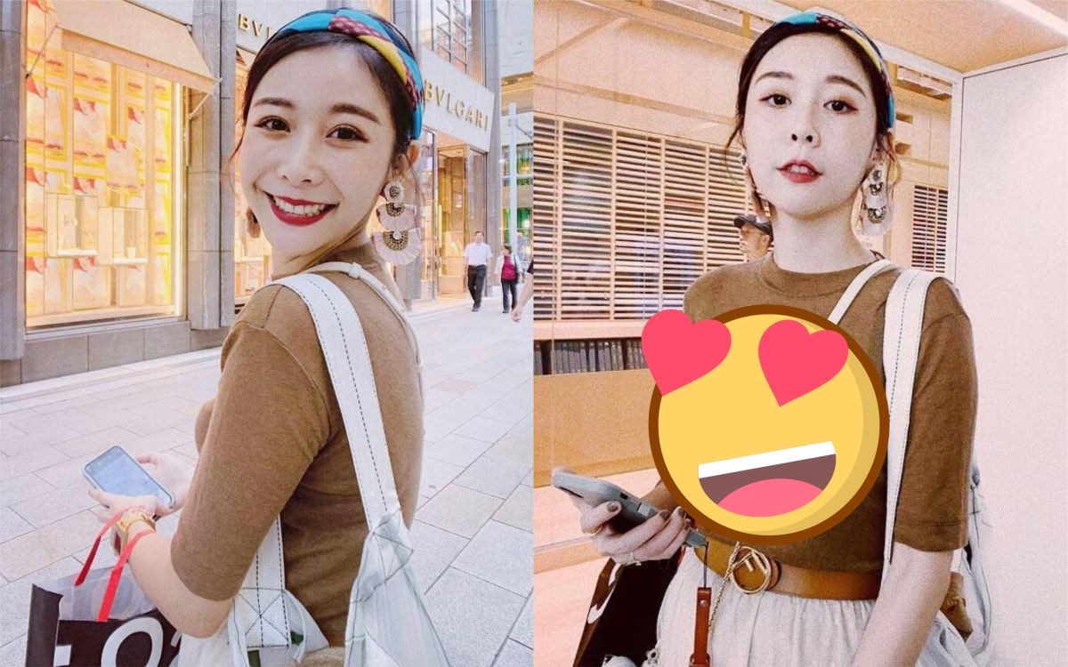 ▲Albee分享赴日旅遊照，透視上衣吸睛。（圖／翻攝臉書）