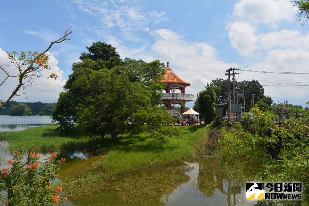 ▲斥資逾580萬，於今年4月封閉維修蘭潭三信亭已於日前完工。（圖／記者郭政隆攝影2019.9.6）