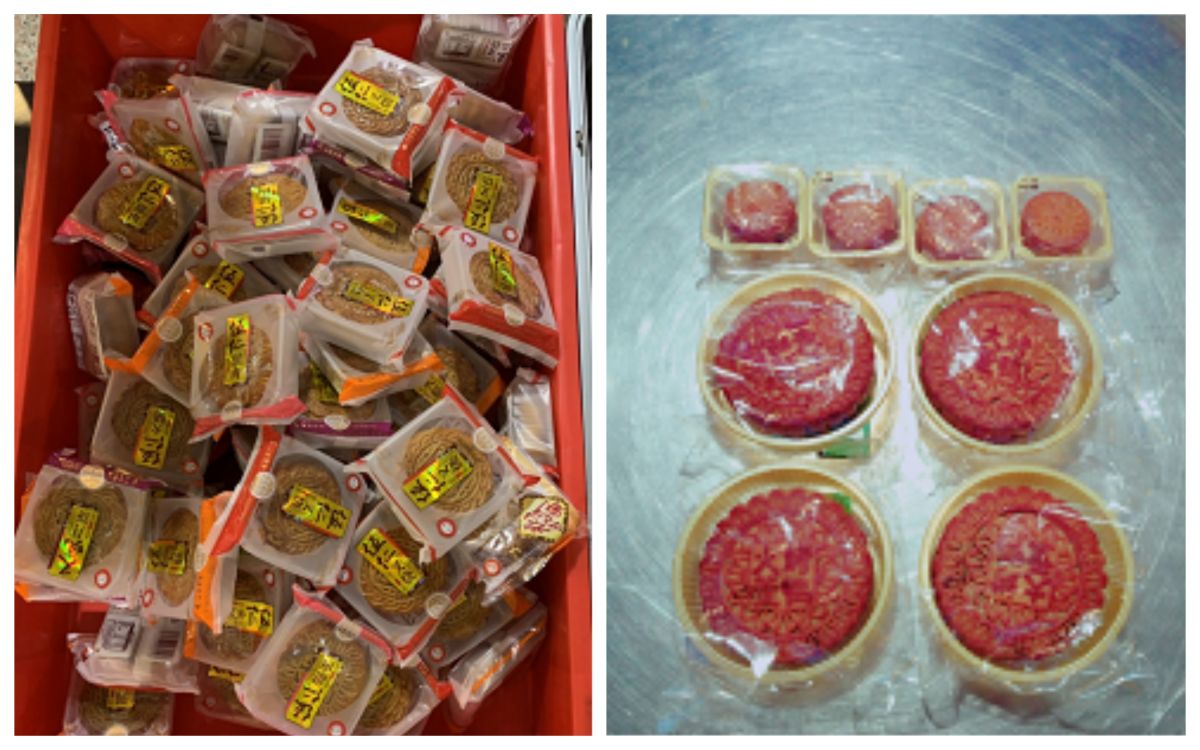 ▲關務署短短4日內，就查獲6件台人違規攜帶含肉月餅入境案件。（圖／關務署提供）