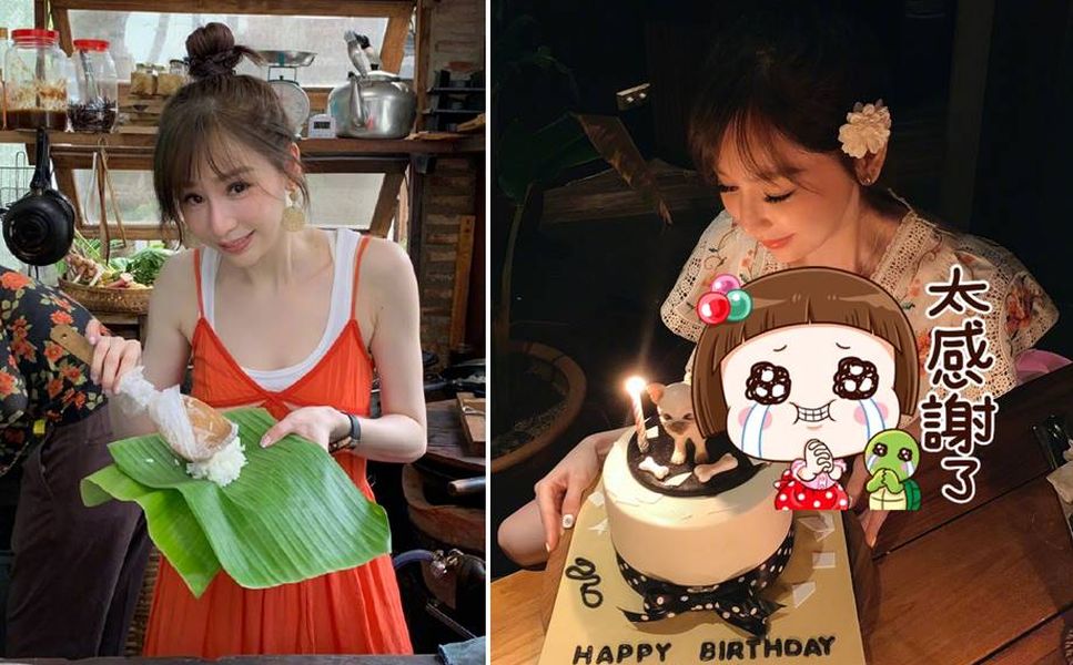 ▲王心凌到峇里島慶生，穿得很輕鬆性感。（圖／翻攝王心凌微博）