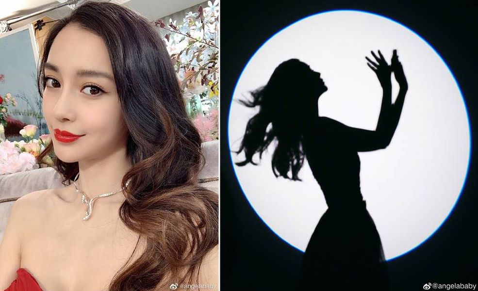 ▲Angelababy模仿「月光仙子」。（圖／翻攝Angelababy微博）