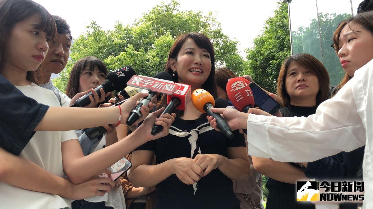 ▲郭台銘辦公室幕僚、永齡基金會副執行長蔡沁瑜。（圖／丁上程攝, 2019.9.8）