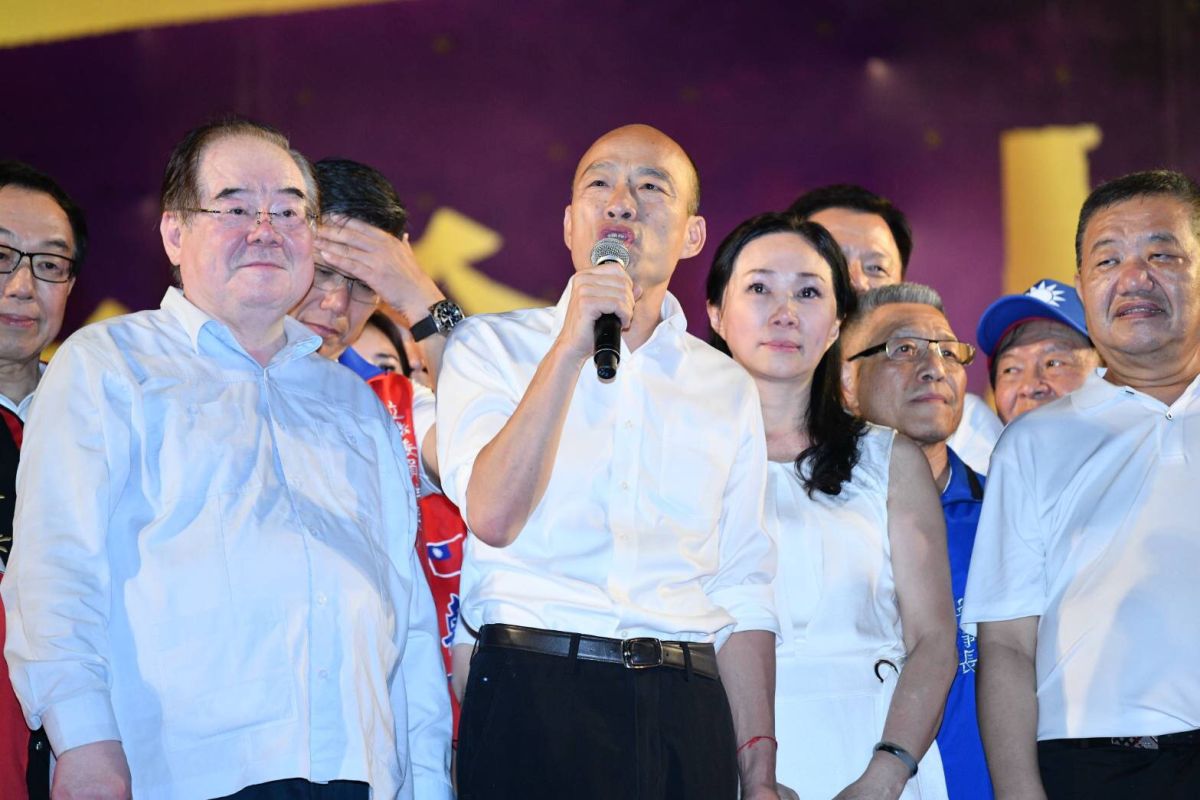 ▲高雄市長、國民黨總統候選人昨日在新北造勢晚會氣勢驚人。（圖／NOWnews攝影中心）