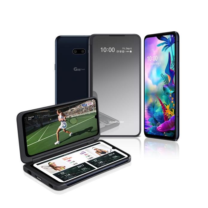 ▲LG在IFA發表了最新旗艦機LG G8XThinQ，連接雙螢幕的外殼就可以擴充螢幕。（LG提供）