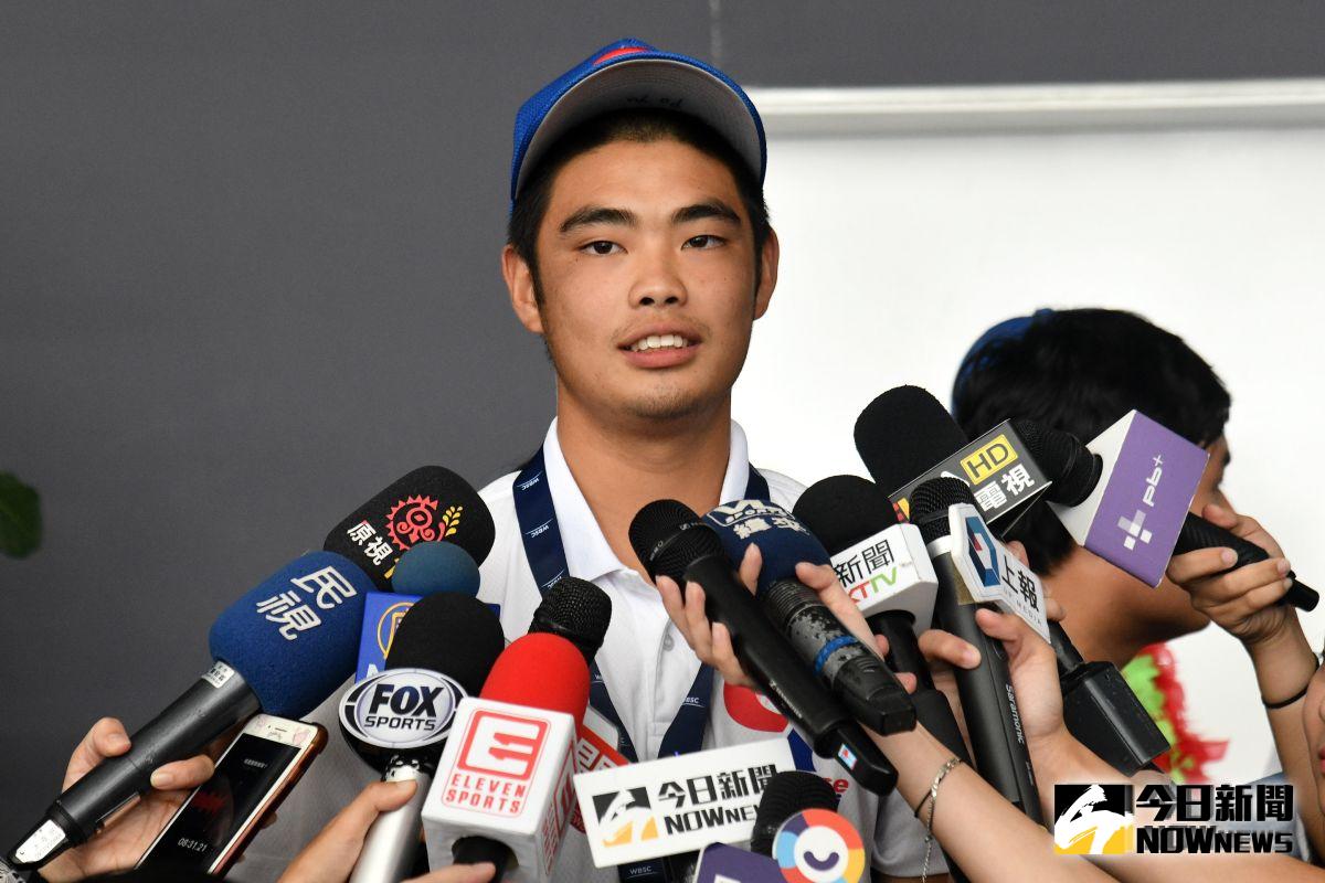 中華隊陳柏毓。（記者林柏年攝）