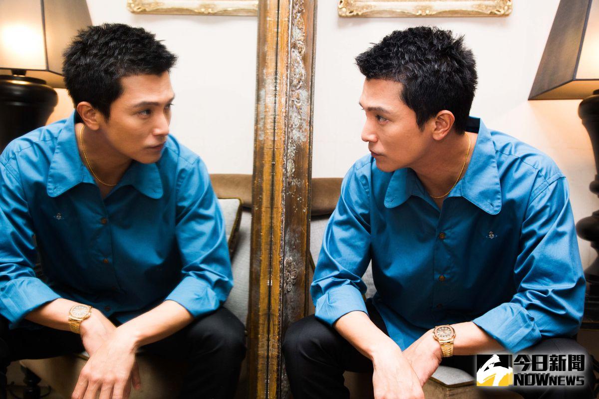 ▲邱澤在片中演出有「陰陽眼」的警察。（圖／記者葉政勳攝）