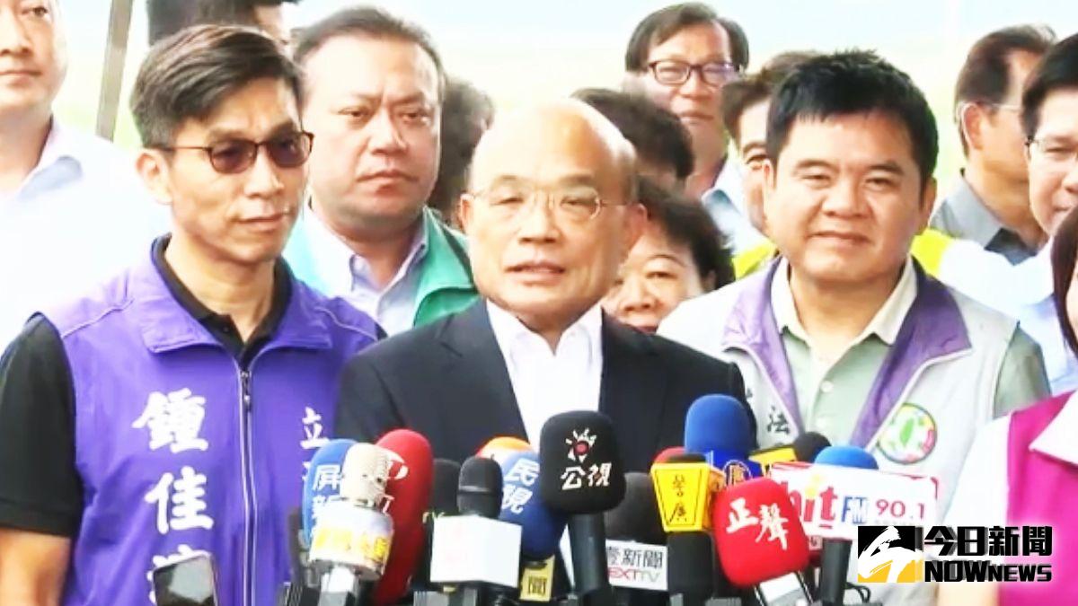 ▲蘇貞昌宣布高鐵將延伸到屏東。（圖／記者郭俊暉攝 , 2019.09.10）