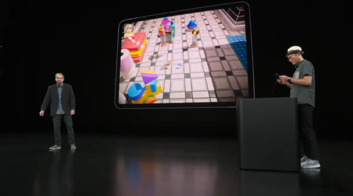 ▲2019蘋果秋季發表會中，Apple Arcade遊戲平台提供了獨家原創遊戲。（取自蘋果直播）