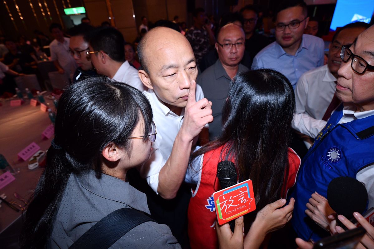 國民黨總統參選人韓國瑜。(圖/記者林柏年攝)