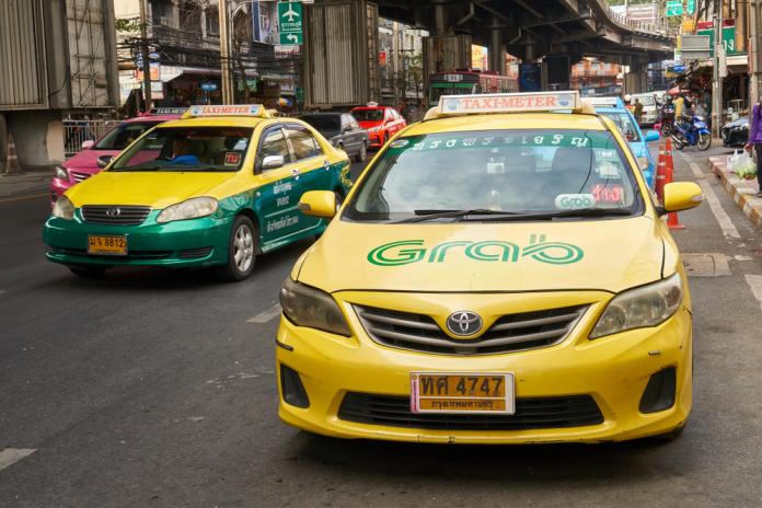 ▲Grab Taxi是主攻東南亞市場的技術和交通網路公司，總部位於馬來西亞和新加坡，深耕泰國市場多年。（圖／Shutterstock）
