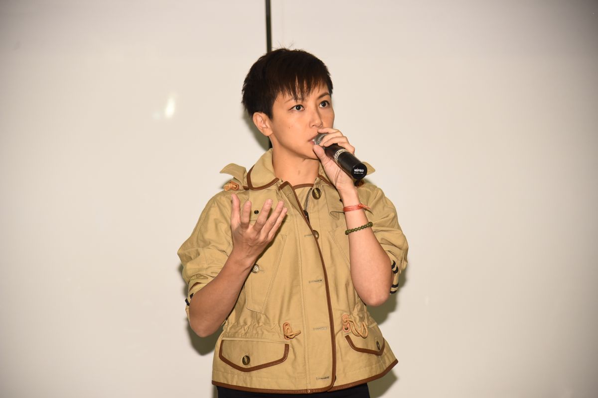 ▲支持反送中的香港民運歌手何韻詩。（圖／記者陳明安攝）