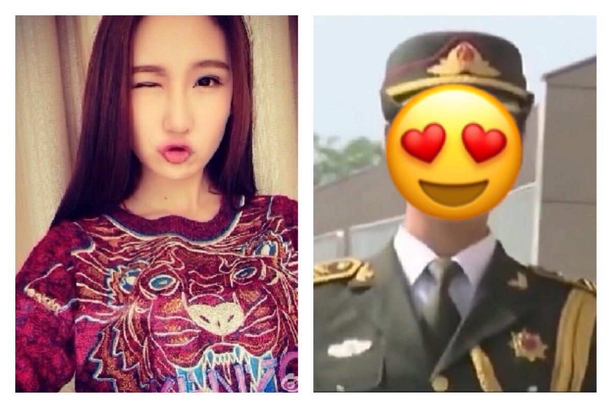 ▲軍中萬綠叢中一點紅，枯燥乏味的軍旅生涯中，若出現了一位「美女」作為點綴，想必應該會開心許多。（圖／翻攝自微博）
