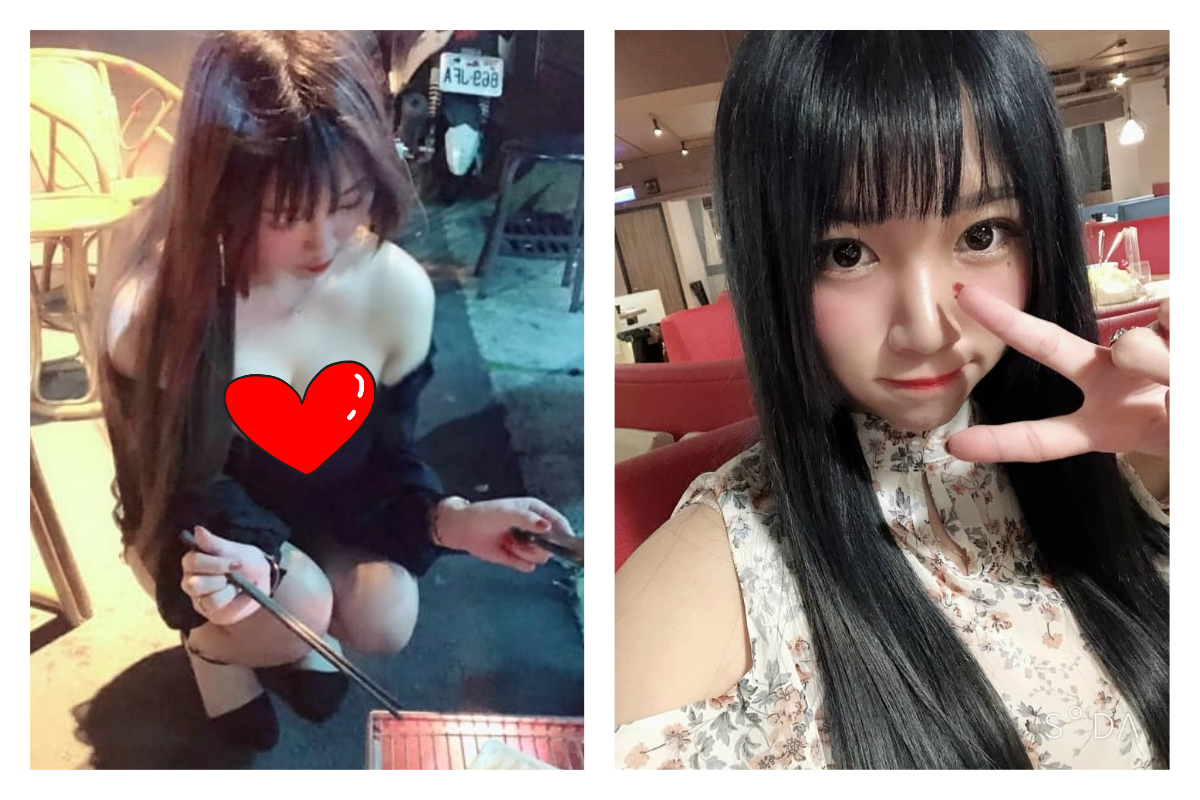 ▲有網友分享一位黑衣正妹的烤肉照，從上往下俯拍的邪惡視角，胸前雙峰呼之欲出，隨後更被老司機神出本尊。（圖／翻攝自爆廢公社二館，陳幽臉書）