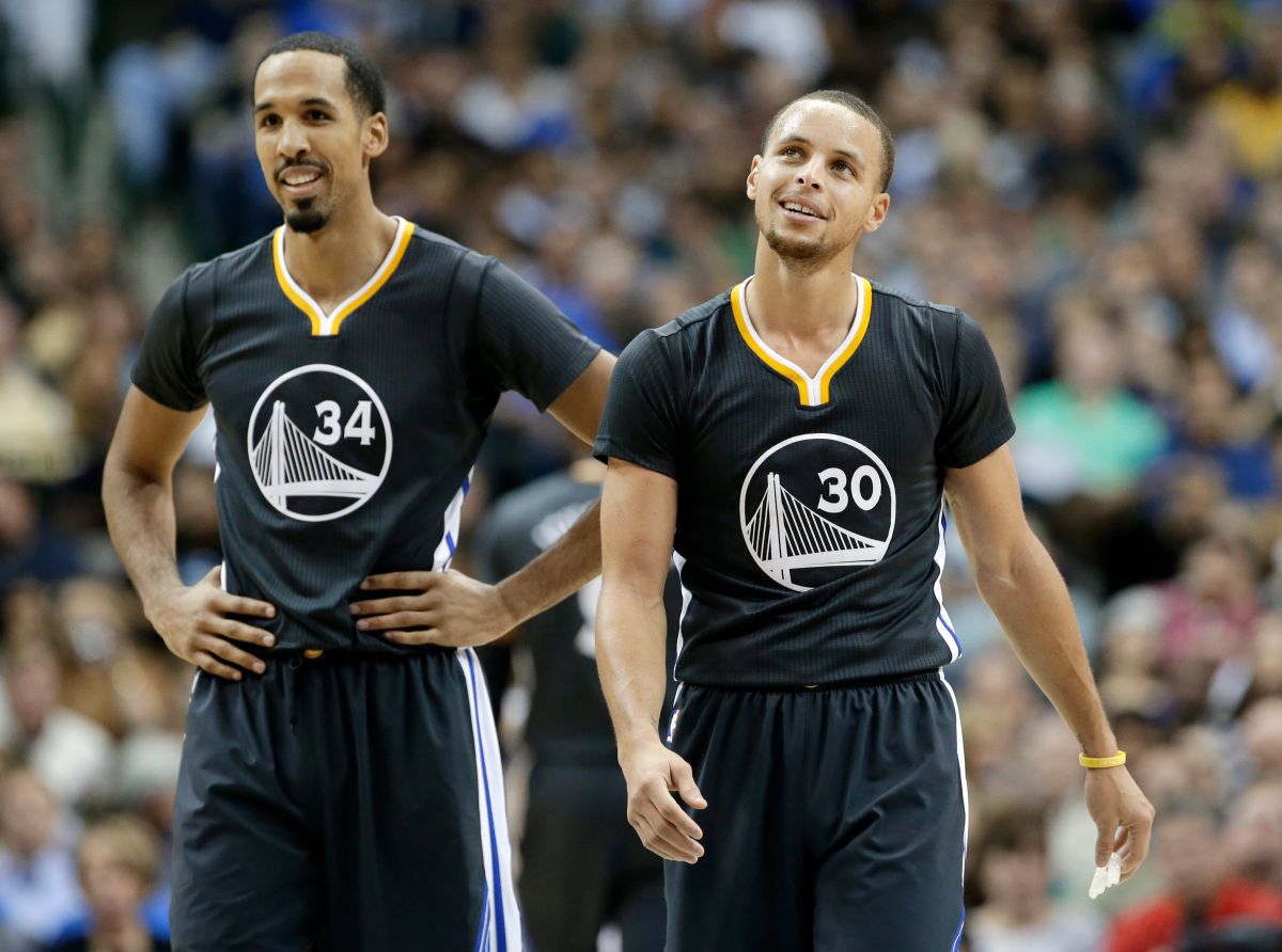 ▲勇士球星Shaun Livingston(左)、Stephen Curry（圖／美聯社／達志影像）