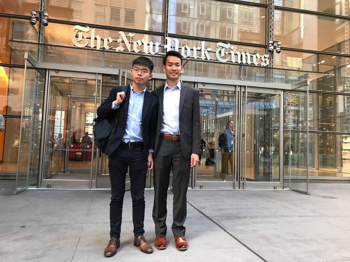 ▲香港眾志秘書長黃之鋒赴美訪問。（圖／取自黃之鋒臉書）