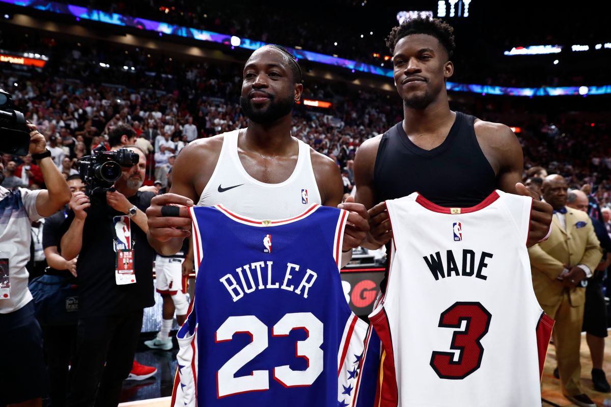 ▲Dwyane Wade和Jimmy Butler交情深厚。（圖／美聯社／達志影像）