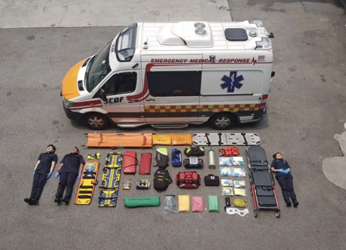 新加坡救護車真人版開箱（圖翻攝自臉書Singapore Civil Defence Force）