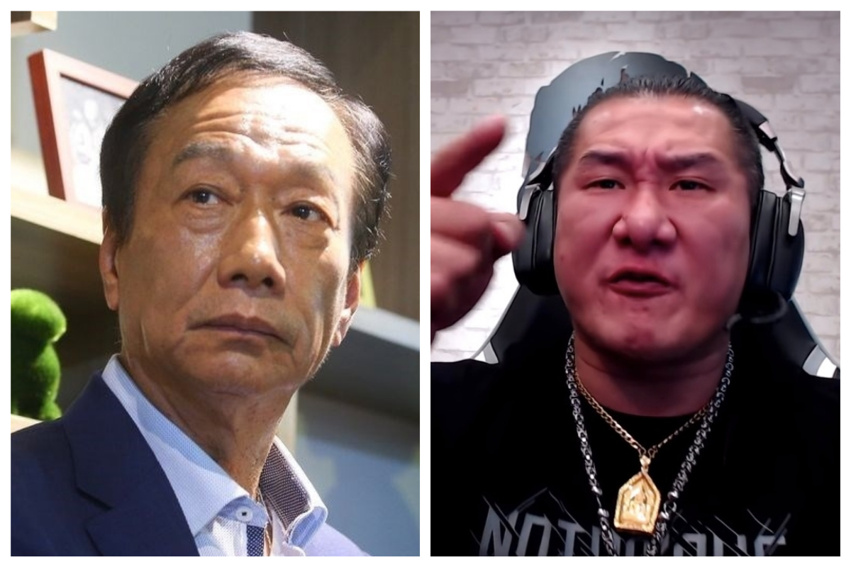 ▲「館長」昨（16）日晚間在直播時得知郭台銘宣布不選了，隨即感嘆郭台銘確實大度，把權力給放開了，「不然大家都會以為他是有錢到一個境界之後就想要權，好像沒當總統就會死一樣！」（合成圖／中央社資料圖片／翻攝自 Youtube）