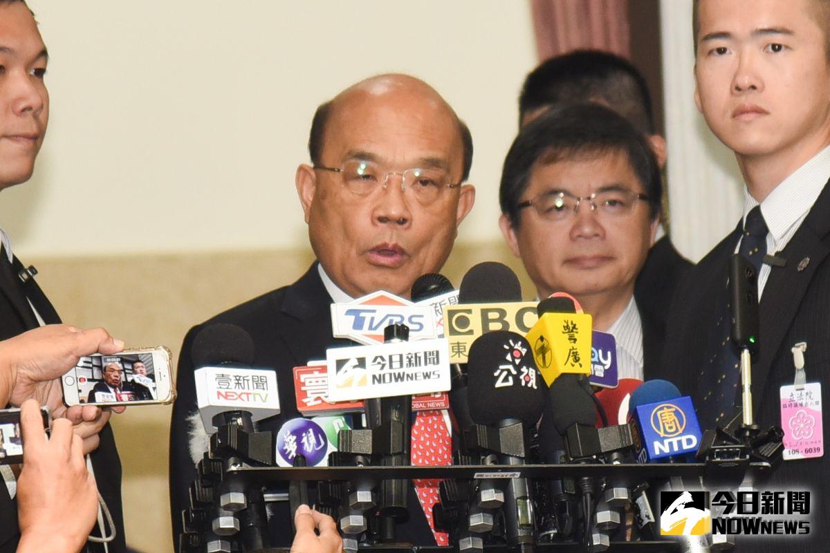 ▲行政院長蘇貞昌呼籲J鴻海集團創辦人郭台銘加碼投資台灣。（圖／記者陳明安攝, 2019.9.17）