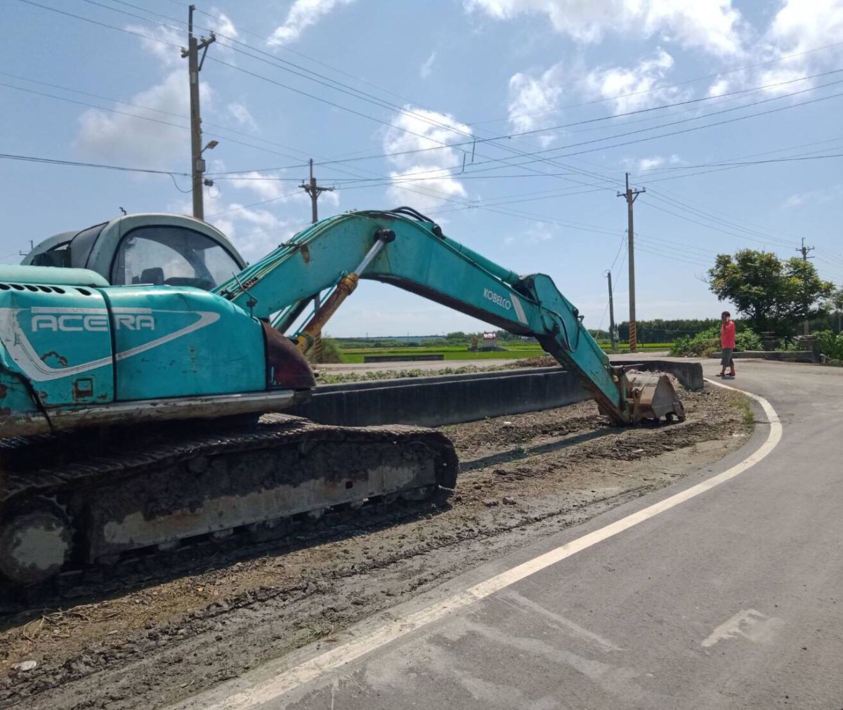 ▲葉姓民眾失竊的挖土機。（圖／記者洪佳伶攝，2019.09.17）
