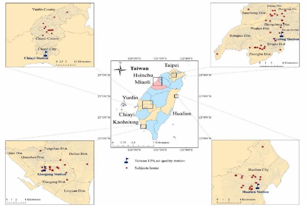 研究對象分布位置圖。〔圖／嘉市府提供2019.09.17〕