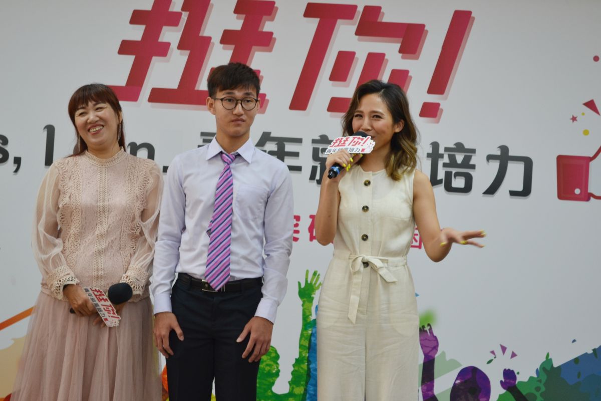 ▲歌手梁文音今(17)日現身活動現場，鼓勵青年要勇於面對挑戰，並培養面對挫折的勇氣。（圖／主辦方提供）