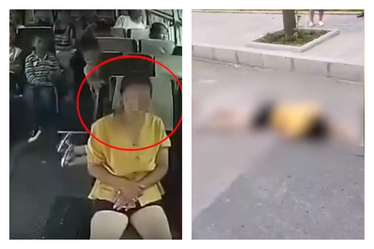 ▲若在搭公車之時，看到同車的乘客突然衝出車門，當下該做何反應？（圖／翻攝自影片）
