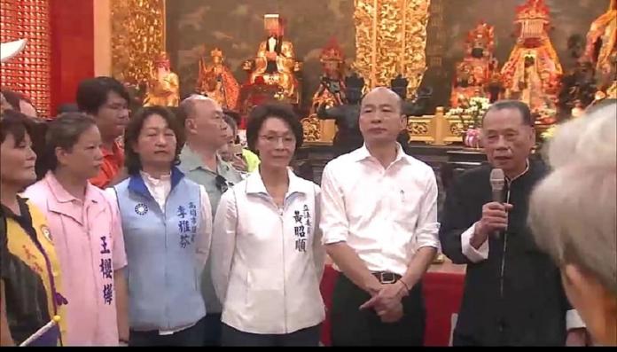 韓國瑜拜廟遭嗆「落跑市長、騙子」　韓：廣納不同聲音

