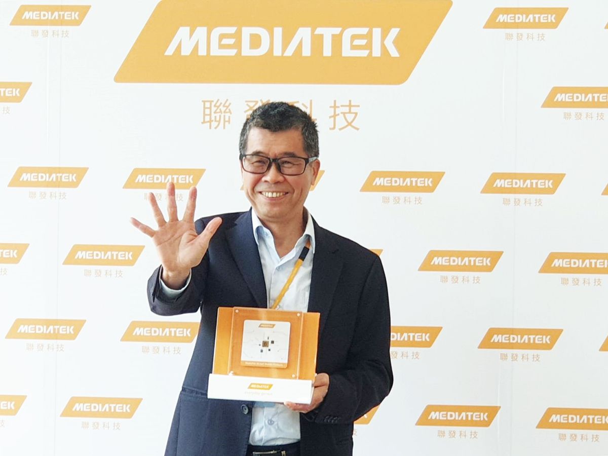 ▲聯發科5G晶片預計於明（2020）年首季量產，董事長蔡明介今（19）日也亮相5G晶片研發成果。（圖／記者許家禎攝，2019.9.19）