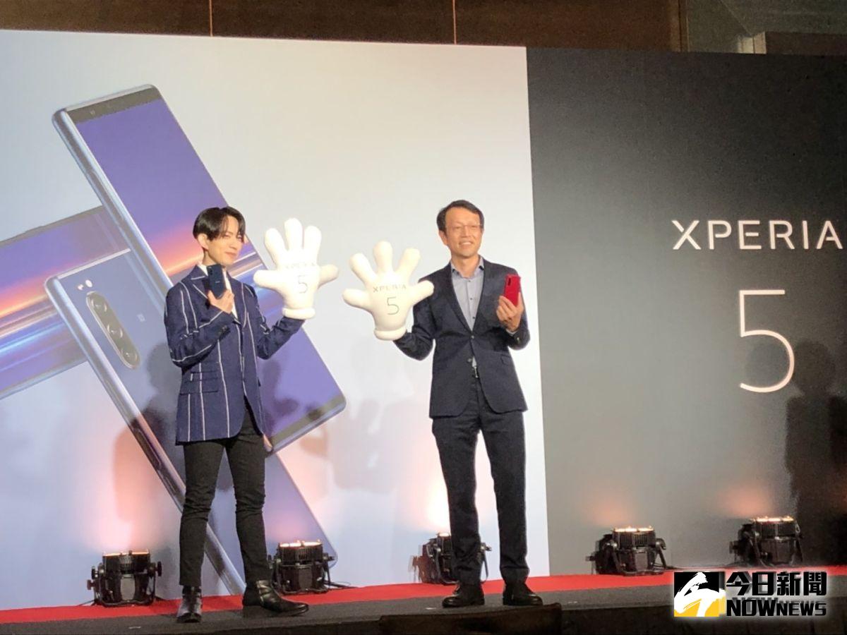 ▲SONY今（19）日舉辦Xperia 5發表會，代言人林宥嘉。（記者趙毓琪攝）