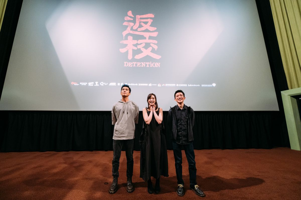 ▲《返校》導演和演員前往台中映後。（圖／牽猴子）