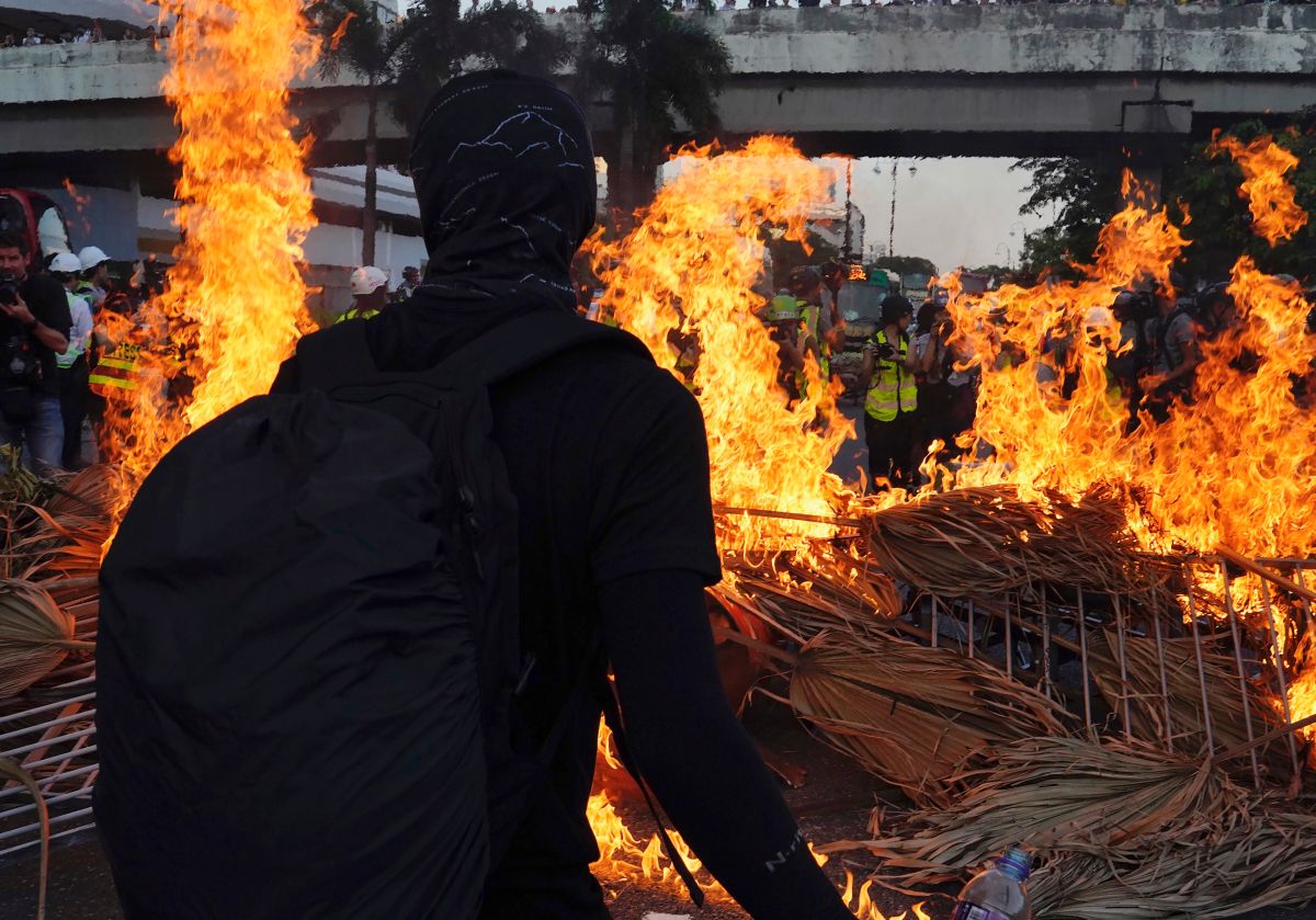 ▲示威活動四起，香港再次度過一個不平靜的週末。（圖／美聯社／達志影像）