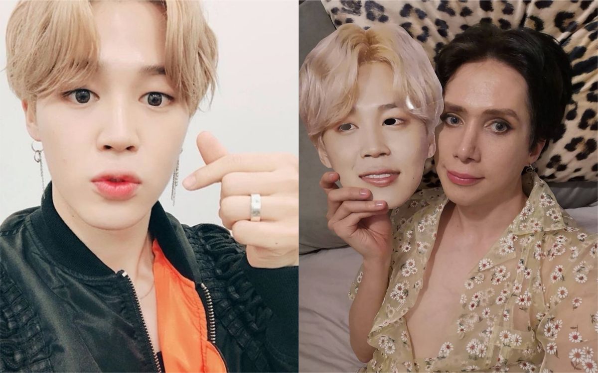 ▲英國人Oli（右圖）將自己整成防彈成員Jimin。（圖／翻攝IG）