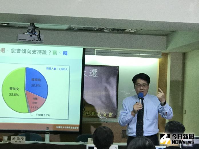 台灣民意基金會24 日公布最新總統選舉民調。（圖／記者林人芳攝，2019,09,24)