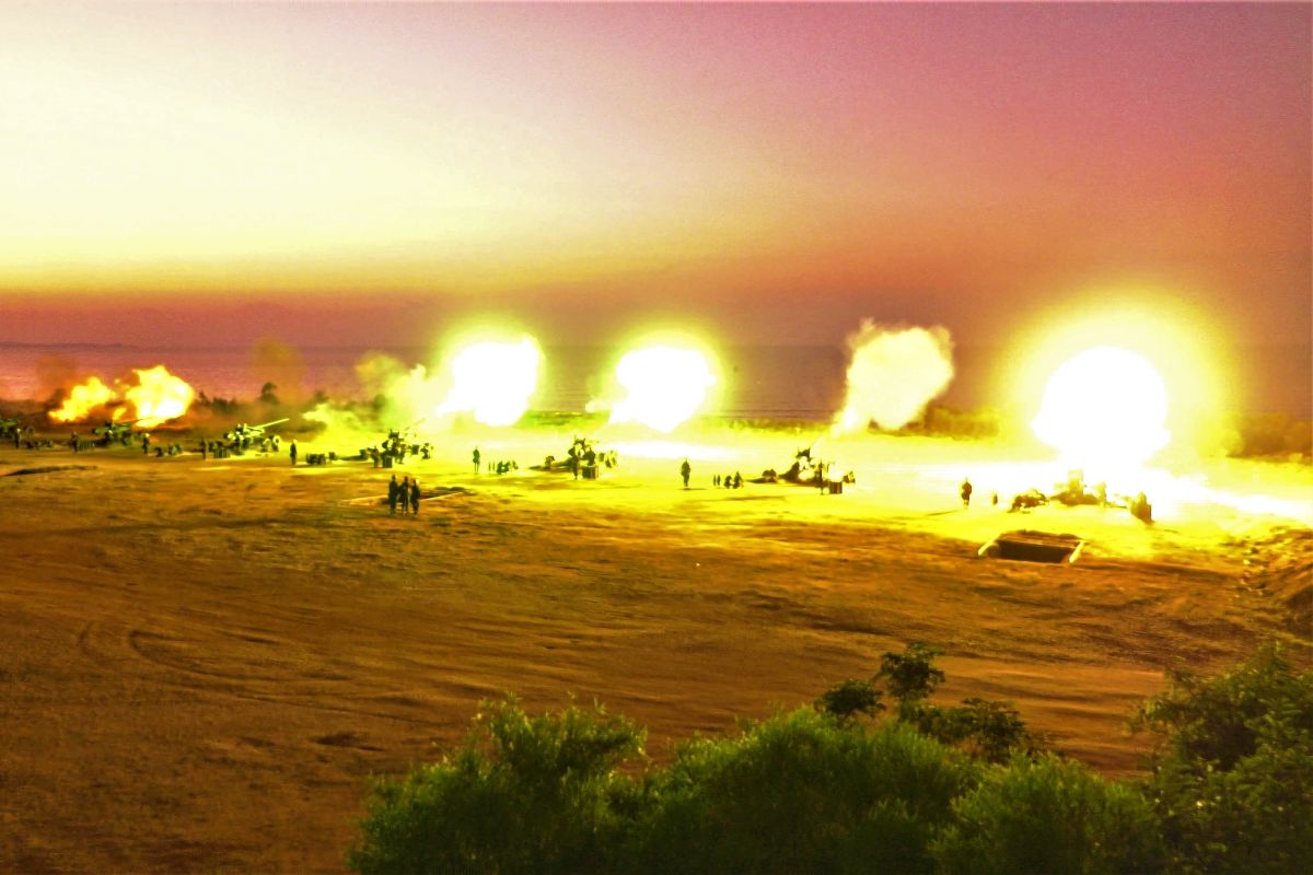 ▲金門108年度「聯合反登陸作戰」操演，25日清晨在后湖海灘登場。（圖／蔡若喬攝, 2019.09.25）