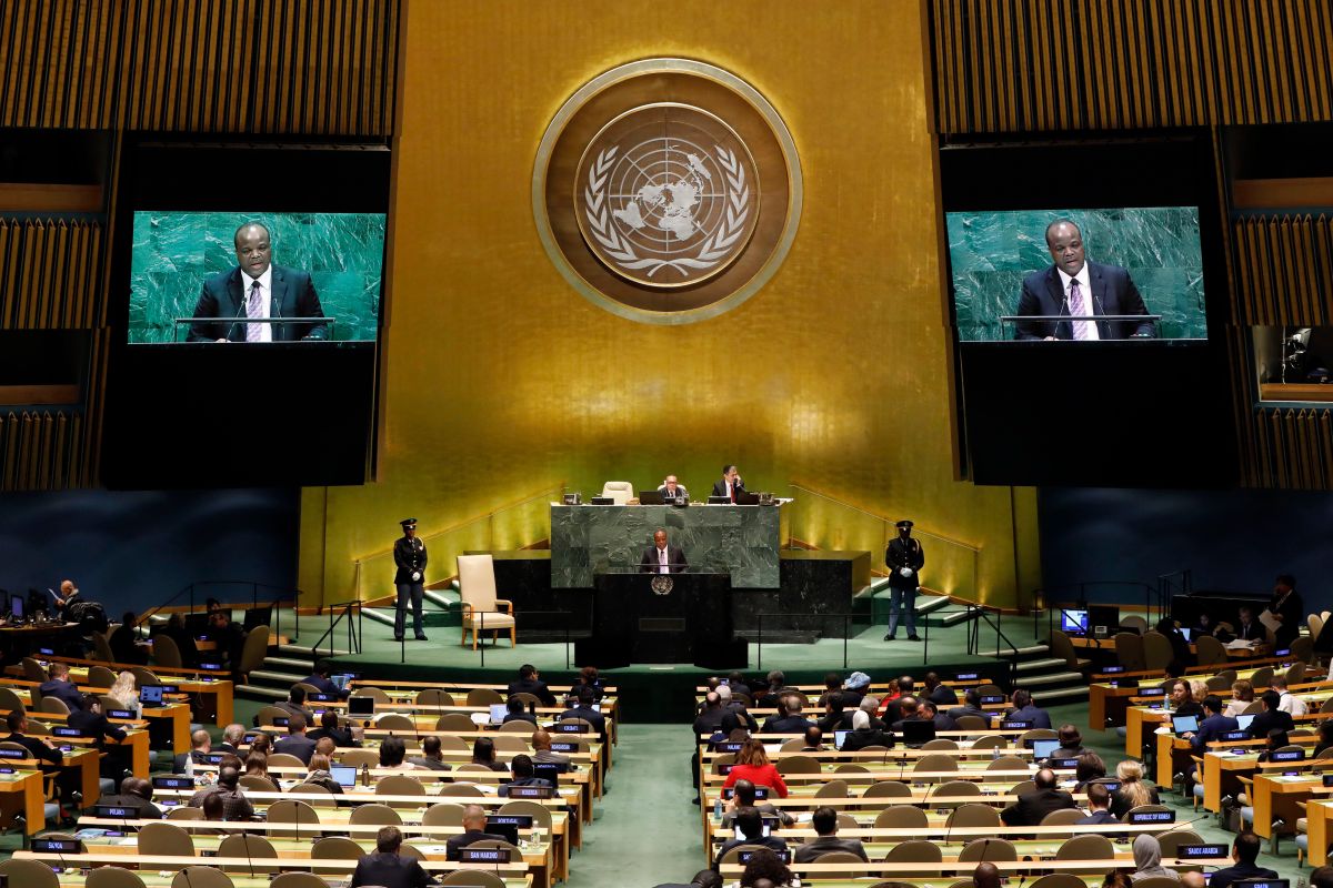 ▲在第 74 屆聯合國大會總辯論上，包含史瓦帝尼國王恩史瓦帝三世在內，共有 3 個友邦領導人為台灣發聲。（圖／美聯社／達志影像）