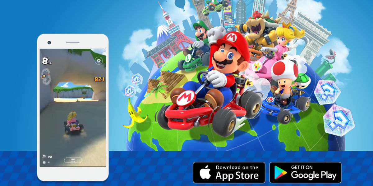 ▲《瑪莉歐賽車》手機遊戲昨天開放下載，但卻一直有伺服器卡卡的狀態。（取自任天堂官網）