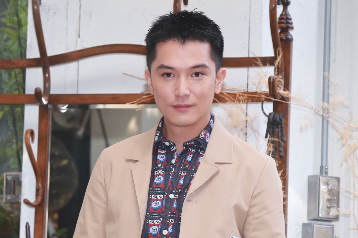 ▲邱澤現身認愛。（圖 / 記者葉政勳攝）