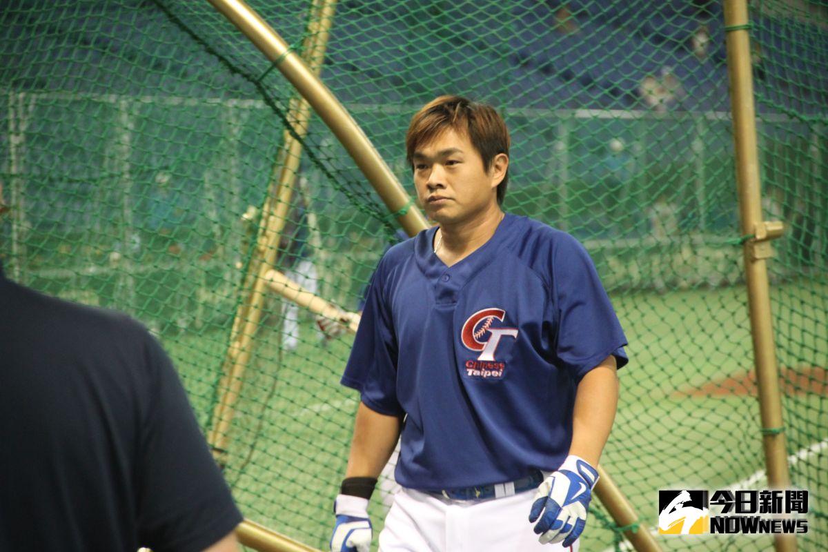 彭政閔中華隊時期都穿23號。（圖／吳政紘攝）