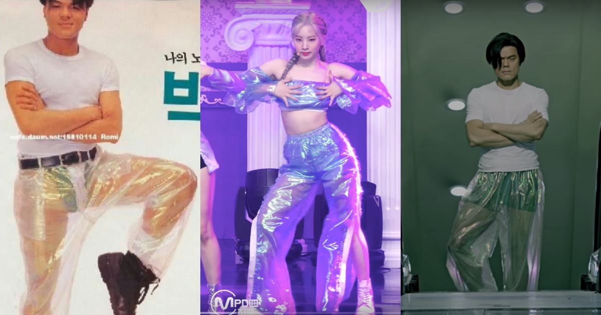 ▲多賢的服裝被笑說撞衫老闆朴軫永。（圖／M2+JYP YouTube、韓網）