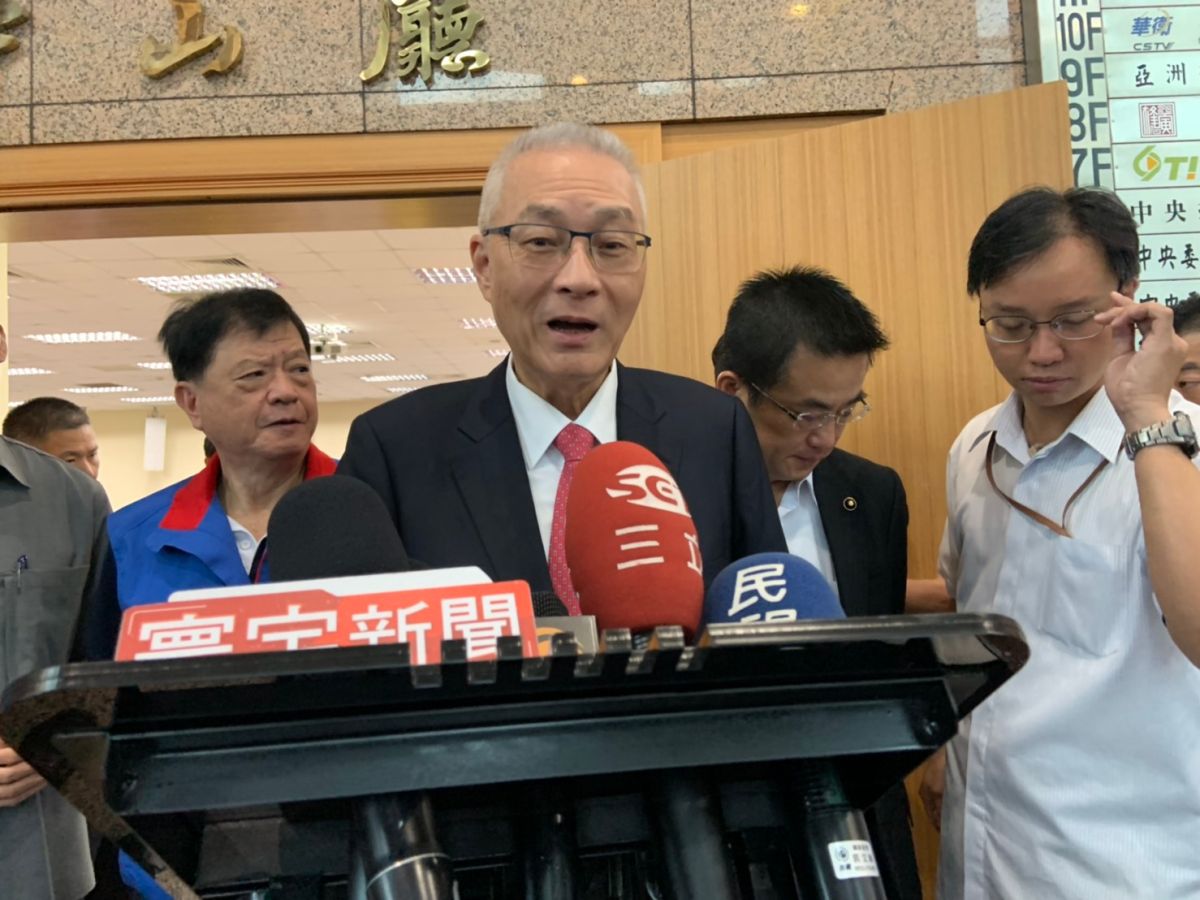 吳敦義批准郭台銘退黨，但吳強調郭的理念仍跟國民黨相近。 (圖/記者吳承翰攝影)