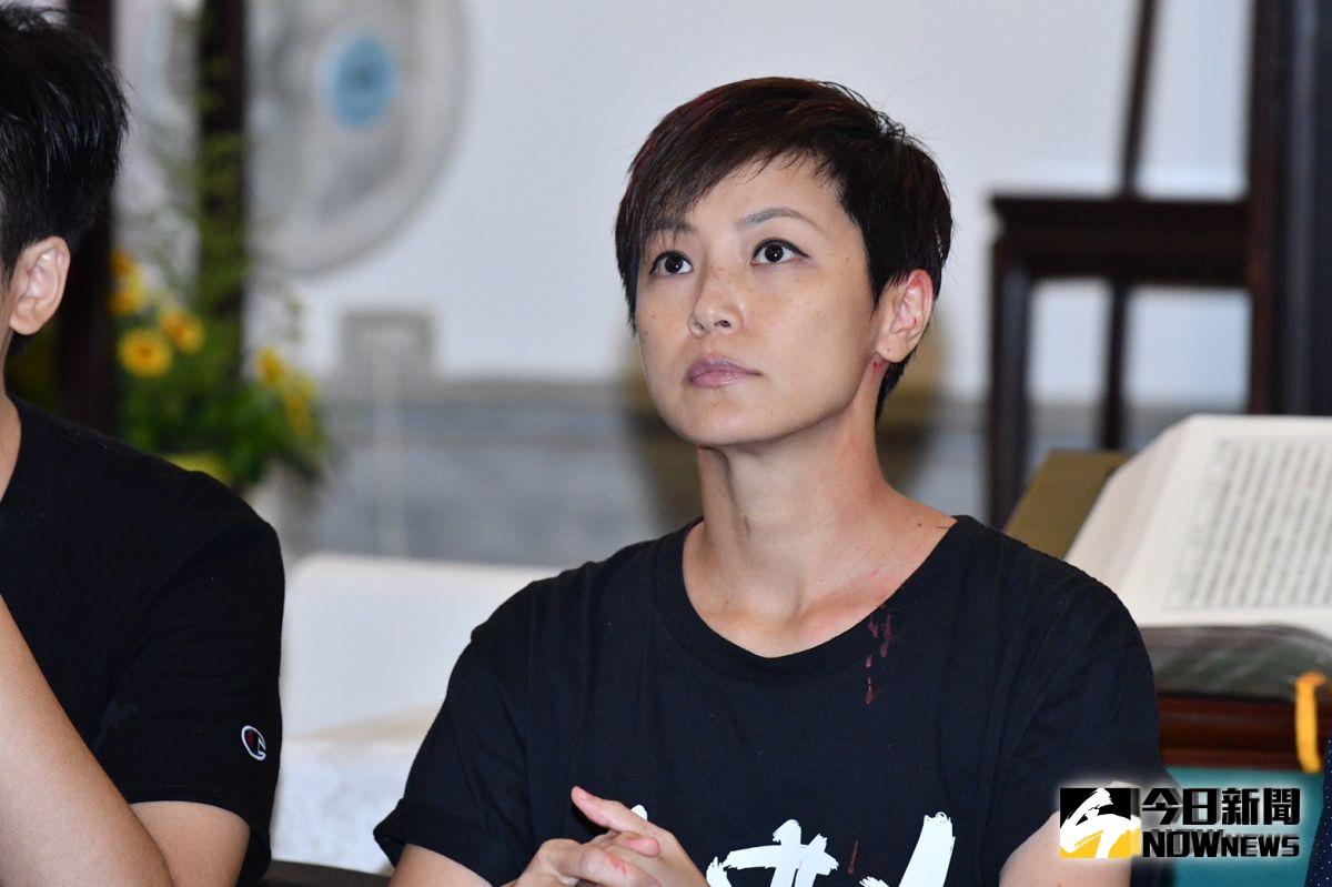 ▲港星何韻詩遭潑漆後召開記者會，強調不會因為暴力行為退縮。（圖／記者林柏年攝 2019.09.29）