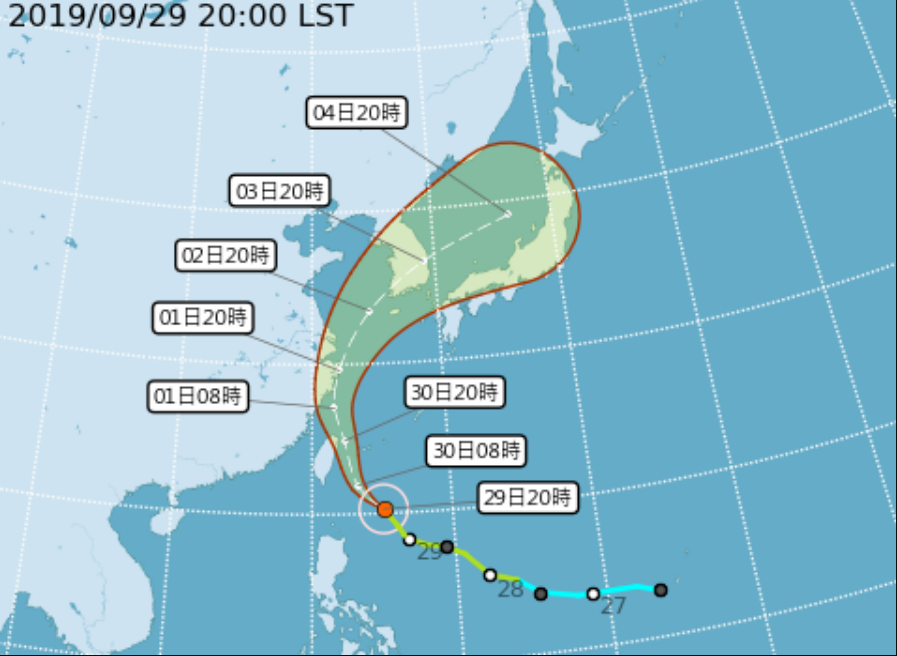 ▲中央氣象局9月29日晚間發布米塔颱風陸上警報，宜蘭、花蓮、台東嚴加戒備並防強風豪雨。（圖／中央氣象局提供）
