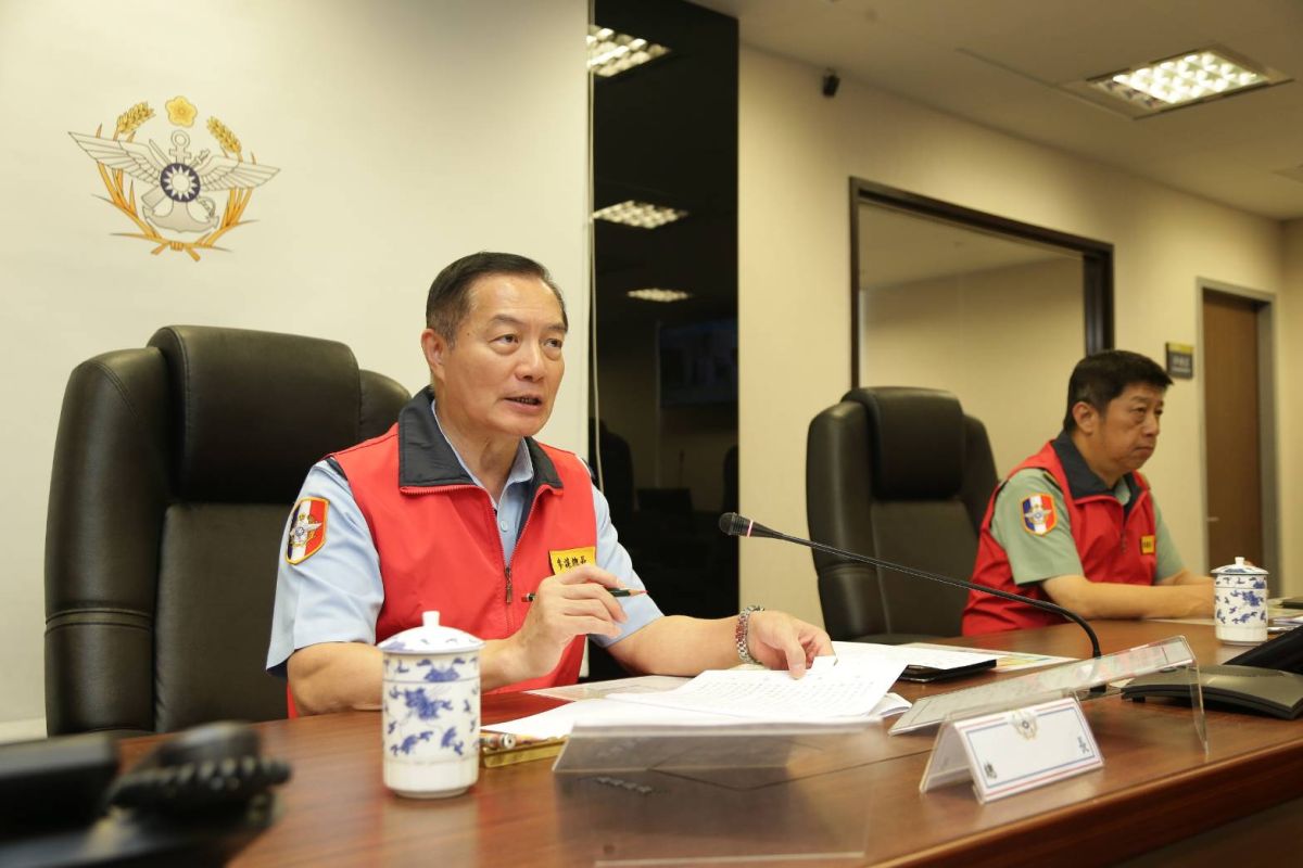 ▲國防部參謀總長沈一鳴上將主持災防整備會議，要求各單位做好災防整備工作，將災損降至最低。（圖／國防部提供 2019.9.29）