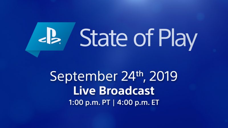 PlayStation 直播節目「State of Play」預定 9 月 25 日揭開 PS4 新遊戲消息
