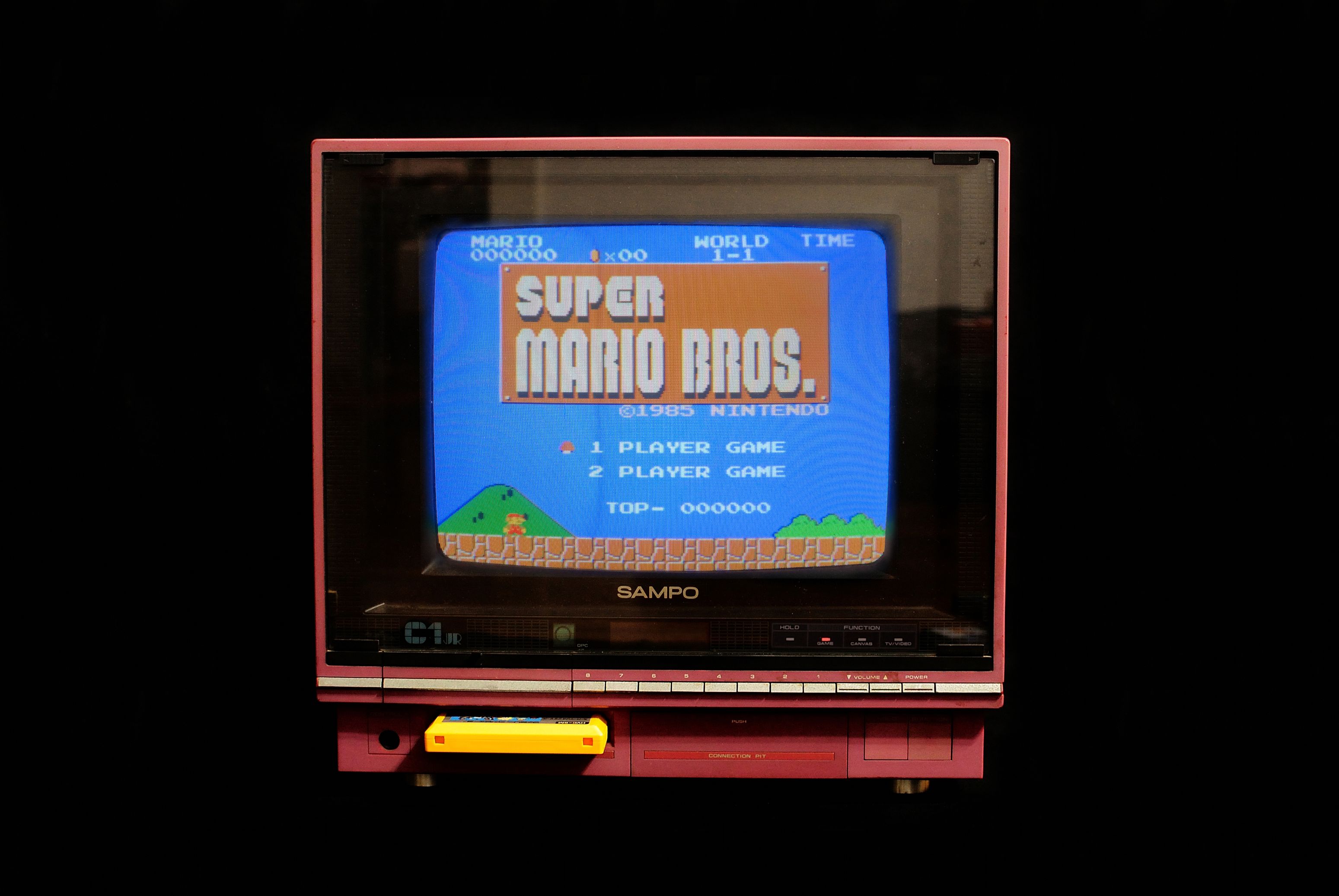 ▲RGB實機輸出遊戲畫面：「超級瑪利歐」。