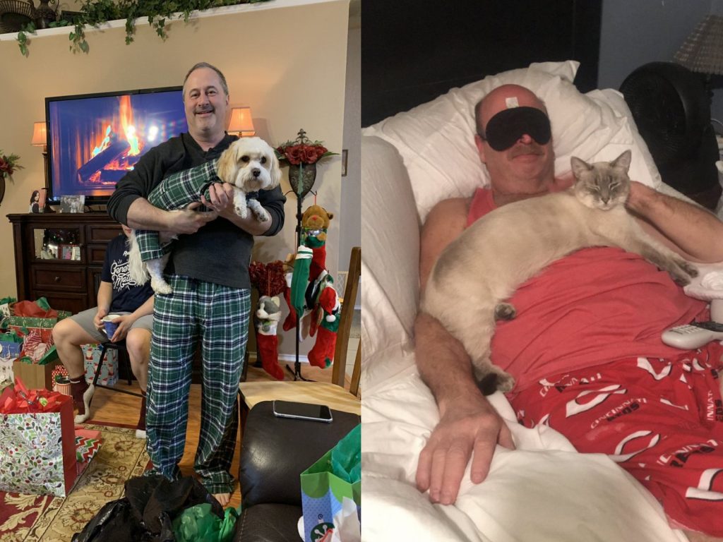 各種爸爸雖然表明不喜歡動物，但最後都被毛孩一一征服了！（圖／twitter@hayden_cathey、hmbbb）