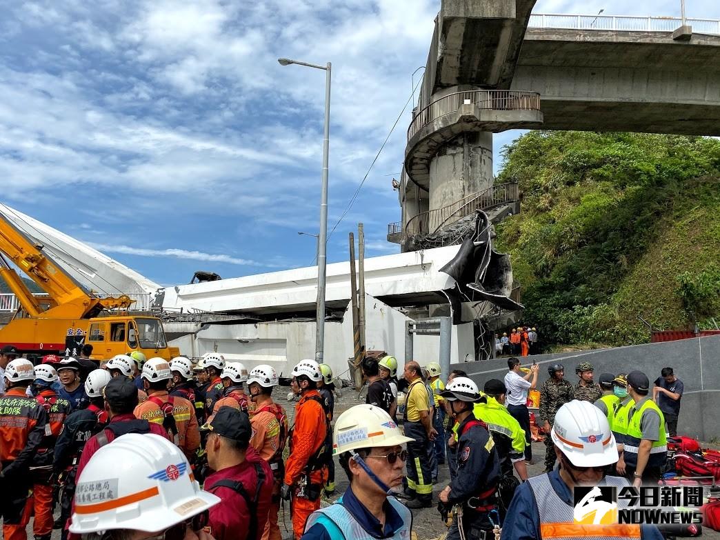 ▲南方澳大橋斷裂，確切原因目前尚無法得知。（圖／記者李清貴攝,2019.10.02)