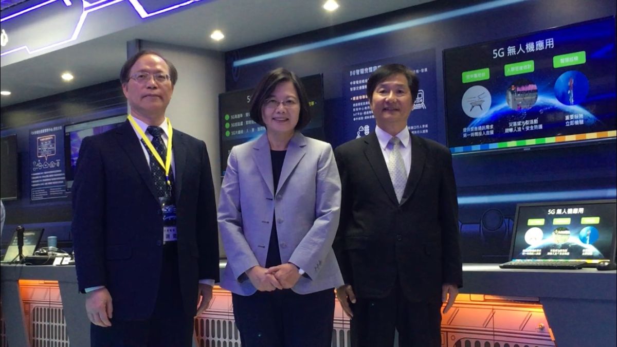 ▲蔡英文出席「中華電信5G試驗與培訓場域應用展示活動」。（圖／記者劉育辰攝 2019.10.03）