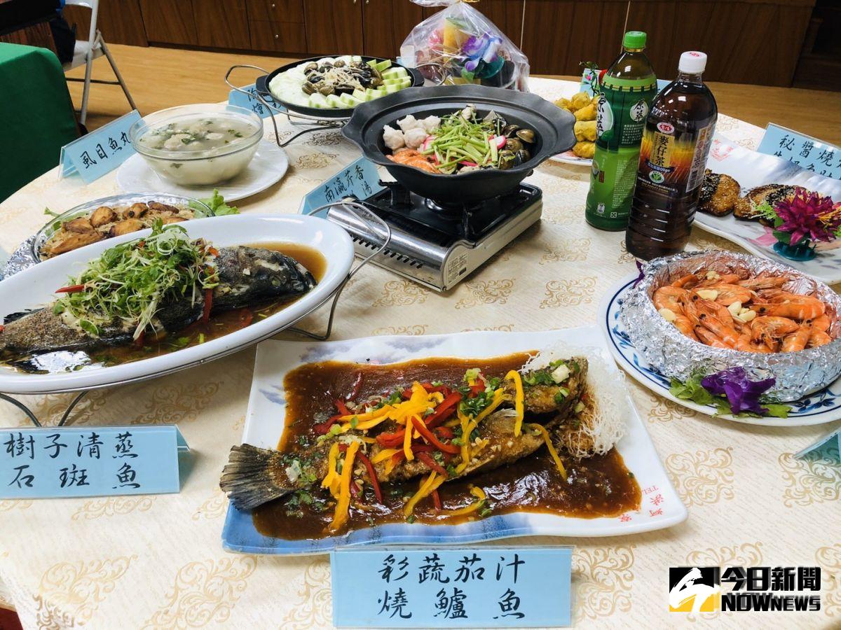 ▲滿桌當令魚鮮海味，令人不禁食指大動。（圖／記者林怡孜攝，2019.10.03）